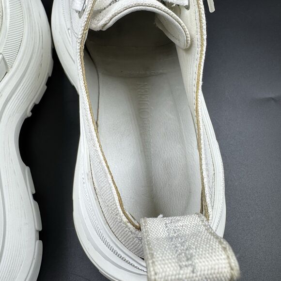 Alexander McQueen Low-TopThread Slick Sneakers White Women's 6.5 US (EU 36.5) - Picture 11 of 16